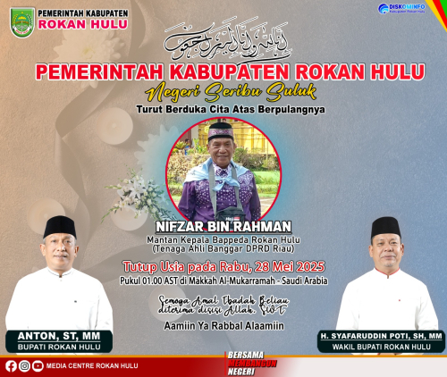 Bupati Anton dan Wabup Syafaruddin Poti Sampaikan Duka Mendalam atas Wafatnya Nifzar Rachman