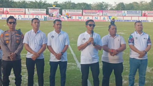 Kapolres Rokan Hulu Resmi Buka Turnamen Sepak Bola Mahato Cup VIII, Meriahkan HUT Bhayangkara ke-79