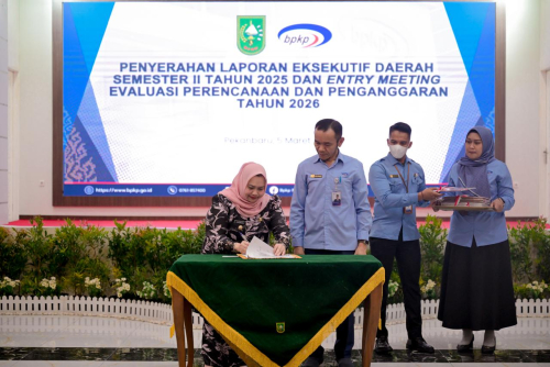 Bupati Bengkalis Ikuti Entry Meeting Evaluasi Perencanaan dan Penganggaran Bersama BPKP