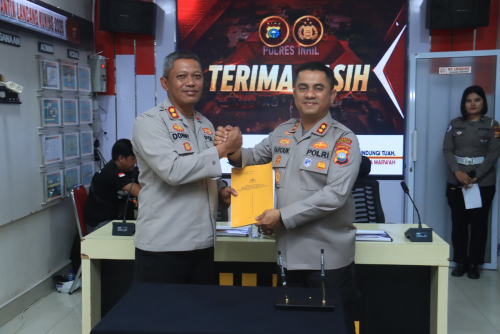 Welcome and Farewell Parade, AKBP Donny Eko Listianto Resmi Sambut Tongkat Komando Polres Indragiri Hilir