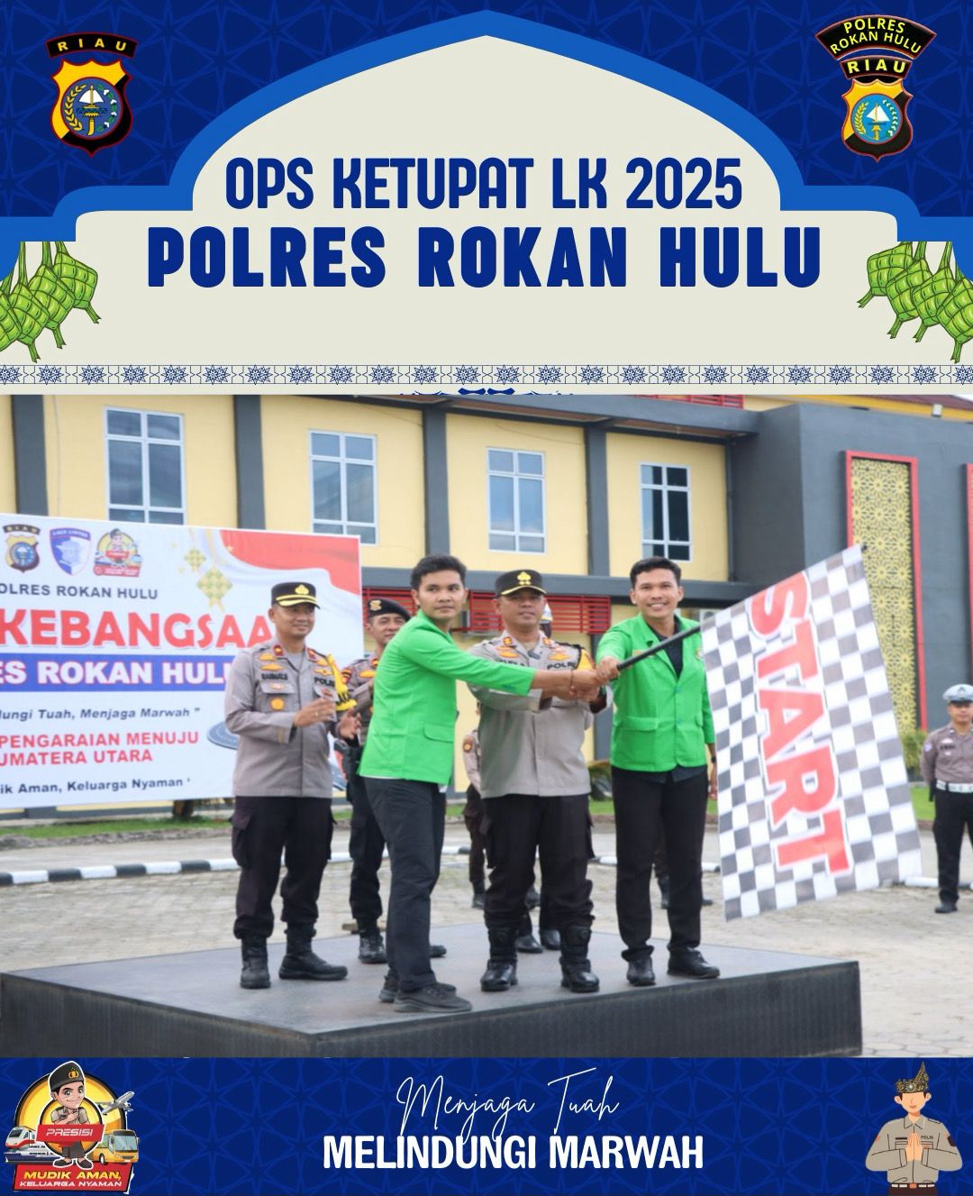 Wujud Kepedulian Untuk Pemudik, Polres Rokan Hulu Gelar Mudik Kebangsaan 2025