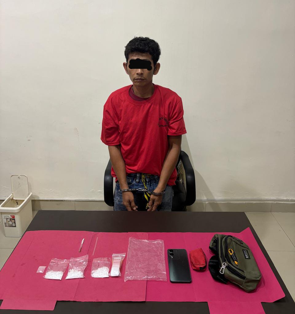 Polres Rohul Tangkap Bandar Sabu Asal Sumut, Amankan 32,04 Gram