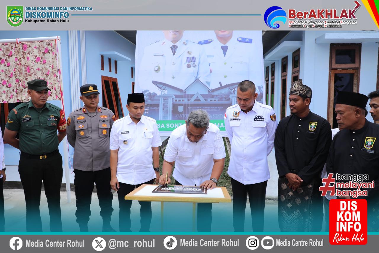 Resmikan Gedung Koperasi Merah Putih Desa Sontang, Anton : Dorong Penguatan Ekonomi Desa