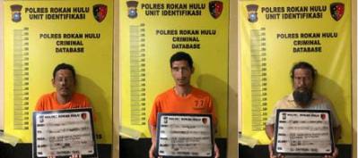 Polres Rokan Hulu Bekuk Tiga Penambang Emas Ilegal di Sungai Rokan
