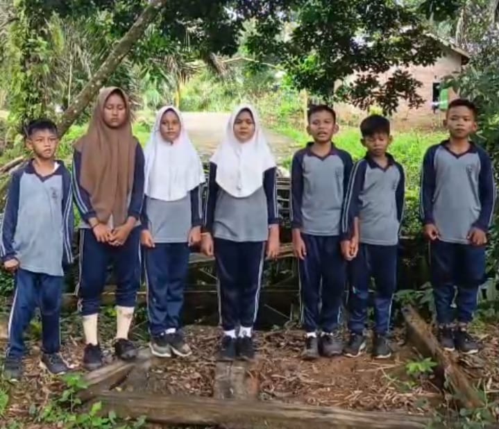 Viral Jembatan Nyaris Roboh di Kampar, Anak Sekolah dan Warga Jadi Taruhan