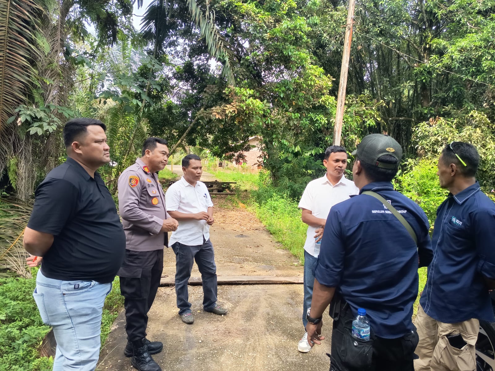 Tim Asesmen Polda Riau Tinjau Rencana Renovasi Jembatan Rusak di Lubuk Agung