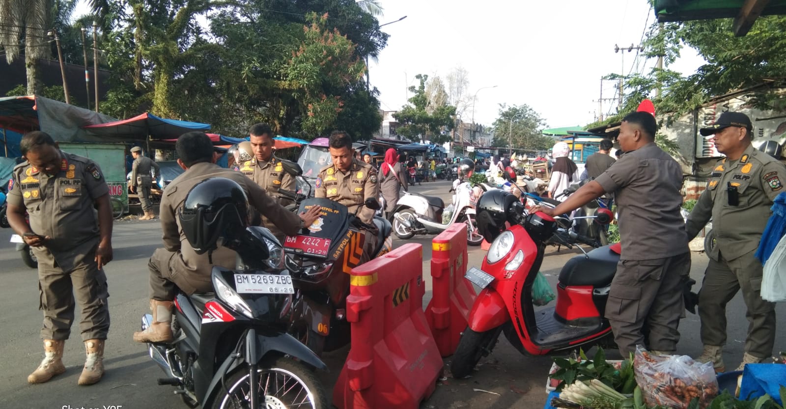 Selama Ramadan, Satpol PP Kampar Rutin Amankan Pasar Tumpah