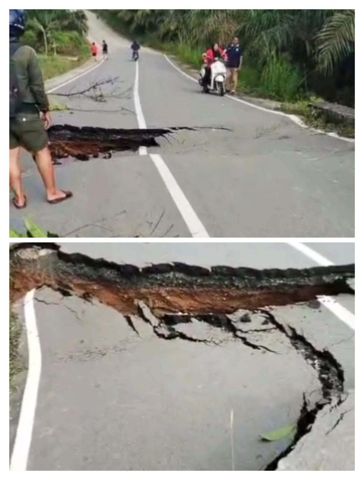 2 Hari Jelang Lebaran, Box Culvert Ambruk di Kampar Kiri, Akses Jalan Provinsi Terganggu