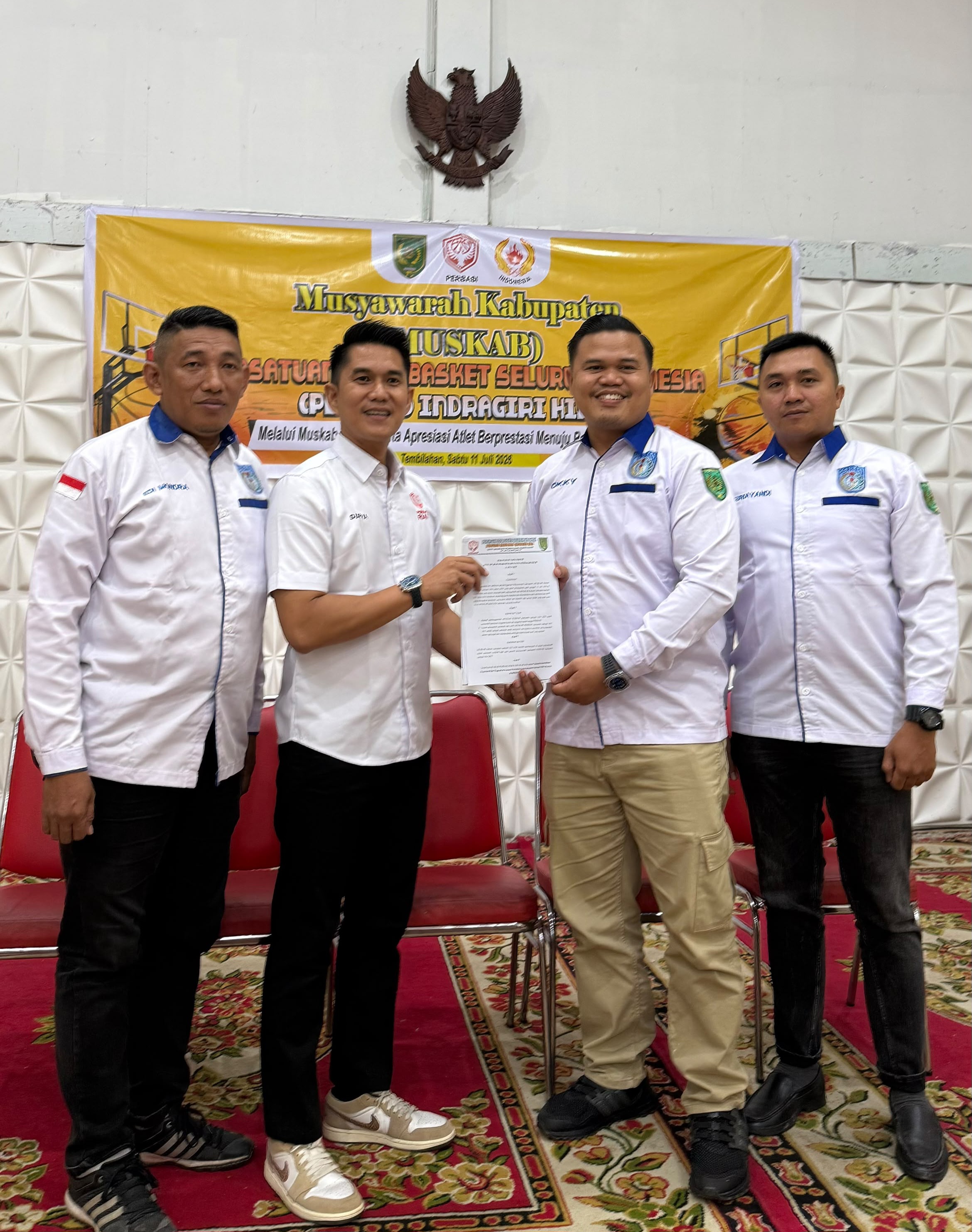 MusKab Perbasi Inhil Rampung, Okki Prasetyo Dipercaya Nahkodai Basket Negeri Seribu Parit