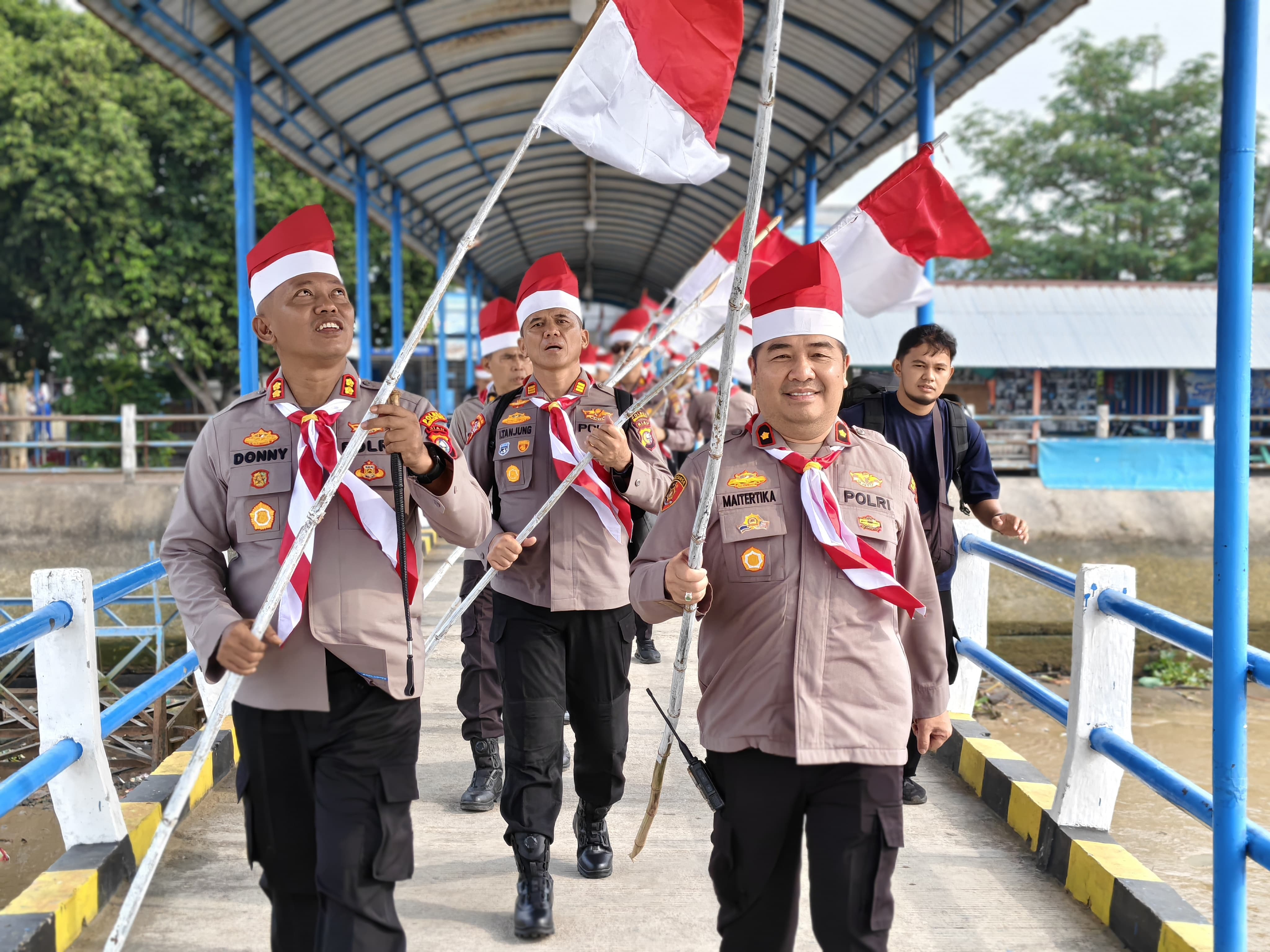 Kapolres Inhil Gelar Apel Pergeseran 150 Personel  Menuju Kuala Selat dalam rangka Ekspedisi Merah Putih Presisi
