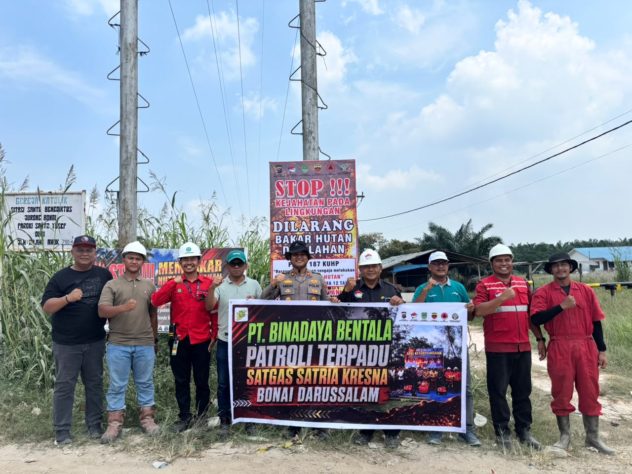 Polsek Bonai Darussalam Bersama Satgas Satria Kresna Gencarkan Patroli Cegah Karhutla